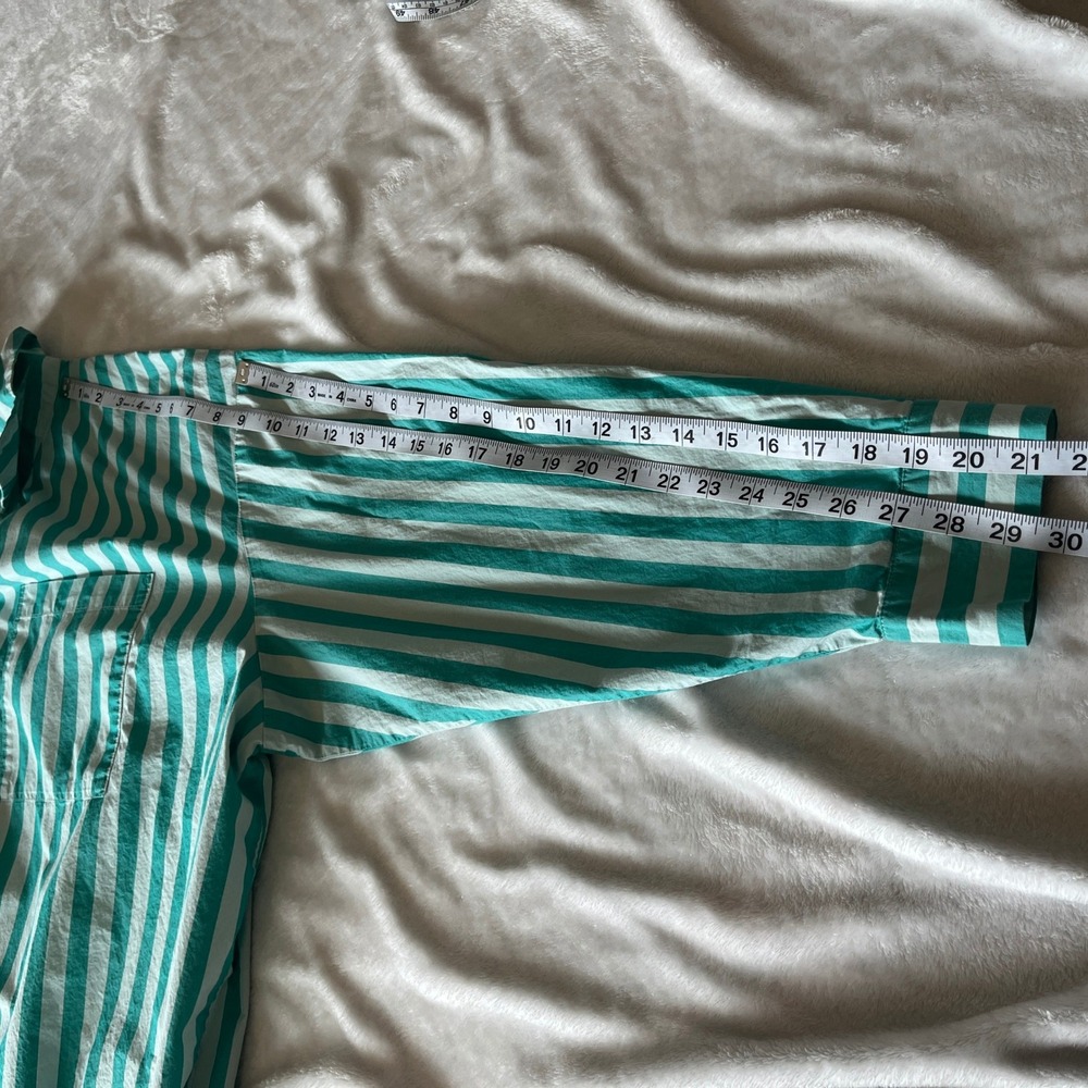 A New Day Womens 2X Striped Button Down Oversized Shirt - Picture 7 of 7